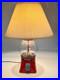 Vintage Aluminum & Glass 1 Cent Mechanical Gumball Vending Machine Lamp-No Shade