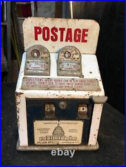 Vintage American Postmaster Dillon Mfg. Co US Postage Stamp Vending Machine Rare