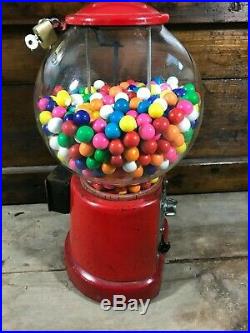 Vintage Antique Bubble Gum Machine Coin Operated Working Condition