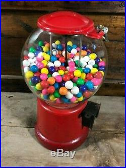 Vintage Antique Bubble Gum Machine Coin Operated Working Condition
