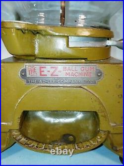 Vintage Antique Ez Adless Gumball Machine With Adams Gum Marquee