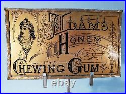 Vintage Antique Ez Adless Gumball Machine With Adams Gum Marquee