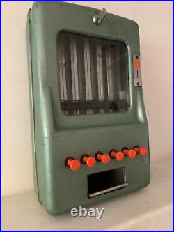 Vintage Antique Green Stoner Chiclets 1cent Gum Vending Machine Tested Works