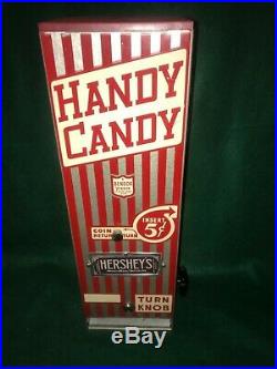 Vintage Antique Hershey Candy Chocolate Vending Machine 5 Cent