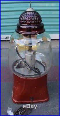Vintage Antique Hot Nuts Peanut Machine with Light Heater Rare Candy Gumball Gum