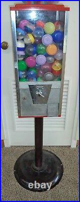 Vintage Antique Oak Coin Op Vending Machine 25 Cent Vend