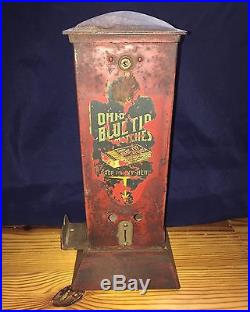 Vintage Antique Ohio Blue Tip Match Box Countertop Vending Machine All Original