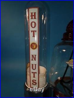 Vintage Antique Silver King Hot Nut Peanut Gumball Machine