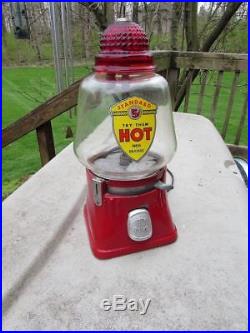 Vintage Antique Silver King Regal Hot Nut Peanut Vending Machine (Gumball)