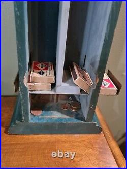 Vintage/Antique WOODEN PENNY Match Book Dispenser/Vending Machine 1 CENT