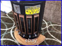 Vintage Art Deco Coin Op 6 Column Adams Chewing Gum Vending Machine Penny WORKS