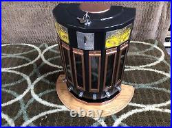 Vintage Art Deco Coin Op 6 Column Adams Chewing Gum Vending Machine Penny WORKS