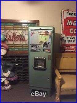 Vintage Art Deco Stoner Coffee Vending Machine Coin Operated
