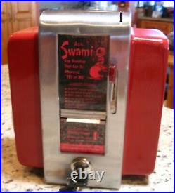 Vintage Ask Swami Napkin Holder Fortune Dispenser Trade Stimulator Coca Cola Red