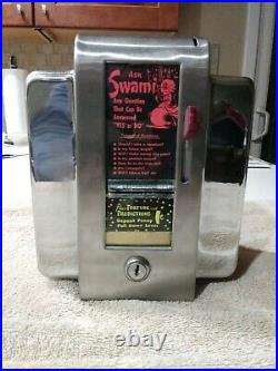 Vintage Ask Swami Napkin Holder Fortune Dispenser Trade Stimulator With Key