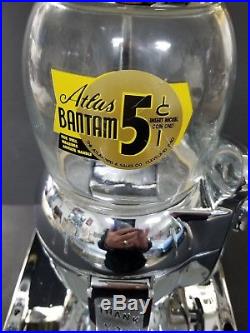 Vintage Atlas bantam peanut vending machine five cent, early model