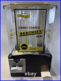 Vintage BEECHIES GUM Dispenser Original Coin Op Vending Machine! USA, No Key