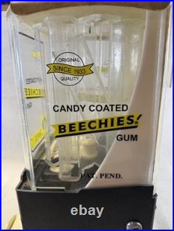Vintage BEECHIES GUM Dispenser Original Coin Op Vending Machine! USA, No Key