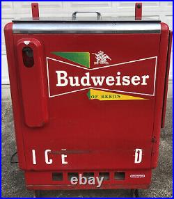 Vintage BUDWESIER Beer Cavalier Vending Machine Electric Cooler RARE