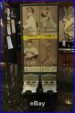 Vintage Baseball Sports Card Vending Coin Operated ESCO Machine