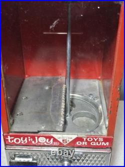 Vintage Becker Toy N Joy Gumball Candy Prize 5 Cent Machine 1950's