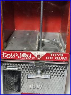 Vintage Becker Toy N Joy Gumball Candy Prize 5 Cent Machine 1950's
