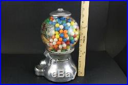 Vintage Blue Bird Table Top Gumball Candy Machine Circa 1920 231