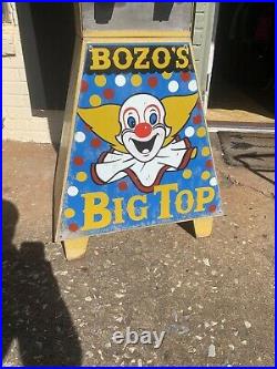 Vintage Bozo The Clown Big Top Balloon Coin Op Vending Machine Operated Carnival