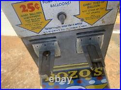 Vintage Bozo The Clown Big Top Balloon Coin Op Vending Machine Operated Carnival