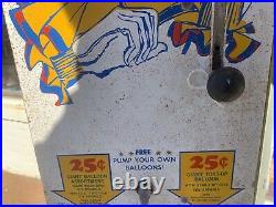 Vintage Bozo The Clown Big Top Balloon Coin Op Vending Machine Operated Carnival