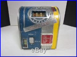 Vintage Buddy Trade Stimulator 3 Reel 1 Cent Gumball Vender Machine Game