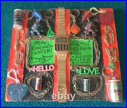 Vintage CALCULATOR WATCH gumball VENDING MACHINE display HEADER CARD @ Rare
