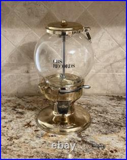 Vintage CBS RECORDS Carousel Brass Bubble Gum Machine