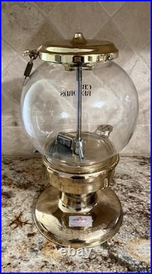 Vintage CBS RECORDS Carousel Brass Bubble Gum Machine
