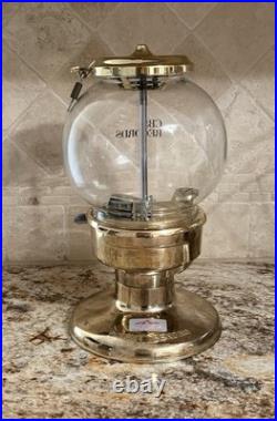 Vintage CBS RECORDS Carousel Brass Bubble Gum Machine