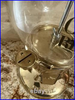 Vintage CBS RECORDS Carousel Brass Bubble Gum Machine