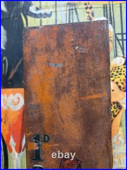 Vintage C. 1910 Lion Clear Gums Penny Operated Vending Machine Sign British Rare