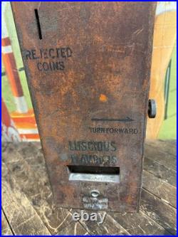 Vintage C. 1910 Lion Clear Gums Penny Operated Vending Machine Sign British Rare
