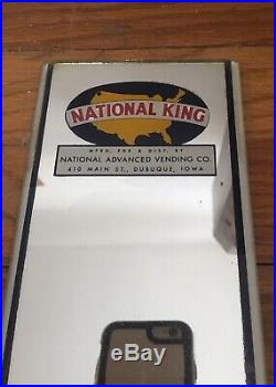 Vintage Candy Bar Machine National King 5¢ Vending Machine With Key