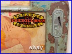 Vintage Candy Gum Lifesaver 5 Cent Metal Coin Op Vending Machine
