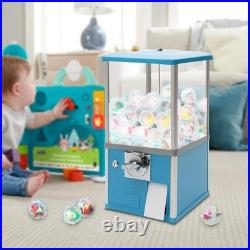Vintage Candy Gumball Machine Vending Dispenser Coin Bank Capsule Blue