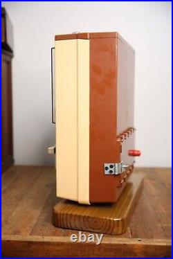 Vintage Candy Gumball vending machine countertop display 25 cent 1987 wood base