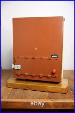 Vintage Candy Gumball vending machine countertop display 25 cent 1987 wood base
