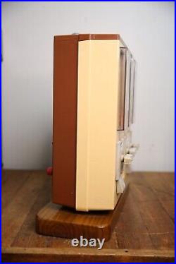 Vintage Candy Gumball vending machine countertop display 25 cent 1987 wood base