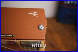 Vintage Candy Gumball vending machine countertop display 25 cent 1987 wood base