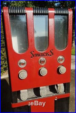 Vintage Candy Penny Vending Snack Machine Peanut M&M Coin Operated One Cent