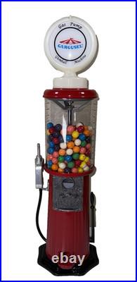 Vintage Carousel Gas Pump Gum Ball Machine Candy Vending Dispenser 21-1/2 Tall