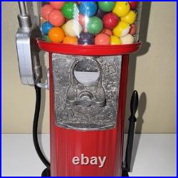 Vintage Carousel Gas Pump Gum Ball Machine Candy Vending Dispenser 21-1/2 Tall