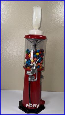 Vintage Carousel Gas Pump Gum Ball Machine Candy Vending Dispenser 21-1/2 Tall