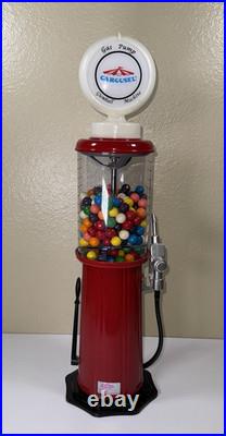 Vintage Carousel Gas Pump Gum Ball Machine Candy Vending Dispenser 21-1/2 Tall